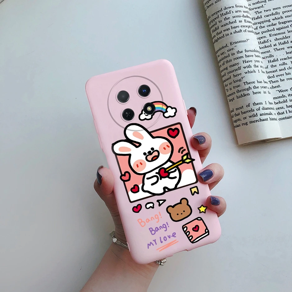 Dla Huawei Nova Y91 Y 91 pokrowiec STG-LX1 miękkie silikonowe etui na telefon Huawei Nova Y91 NovaY91 etui Smile Flower Skin Funda Coque