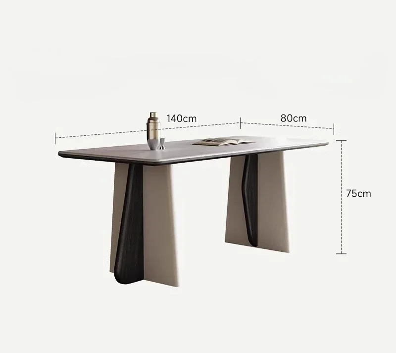 J  dining table household light luxury high-end modern simple full support solid wood dining table and chairs