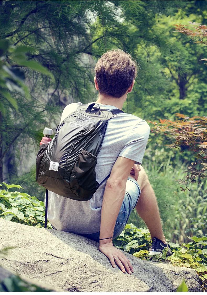 Naturehike 18L Camping Rucksack Tragbare Ultraleicht Wasserdichte Nylon Taschen Mann Outdoor Faltbare Sport Reise Wandern Rucksack – Detail 15