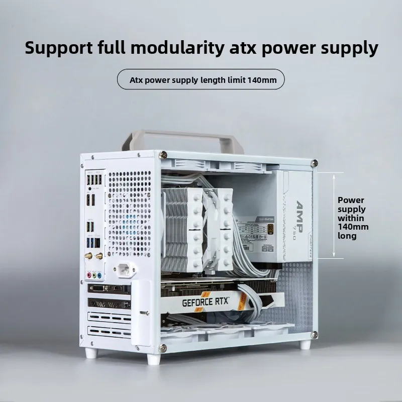 

Portable handheld mini desktop computer case, compact itx small case