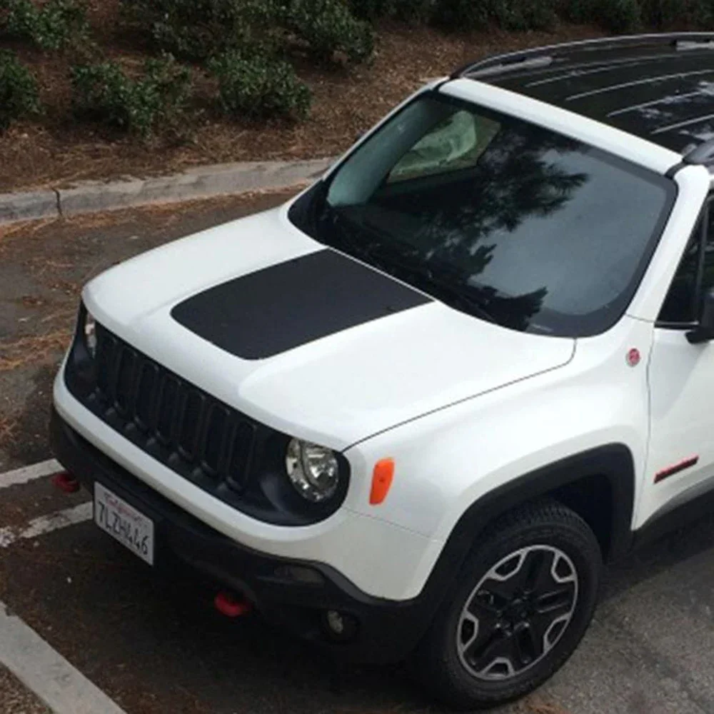 

3D Carbon Fiber Scratch Protection Hood Bonnet Film Car Styling Stickers And Decals For Jeep Renegade Accessories