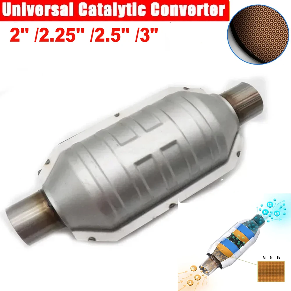 

Universal Car Catalytic Converter 2'' 2.25'' 2.5'' 3" Inch 400 Cpsi High Flow Muffler Catalyst Converter Euro1 Stainless Steel