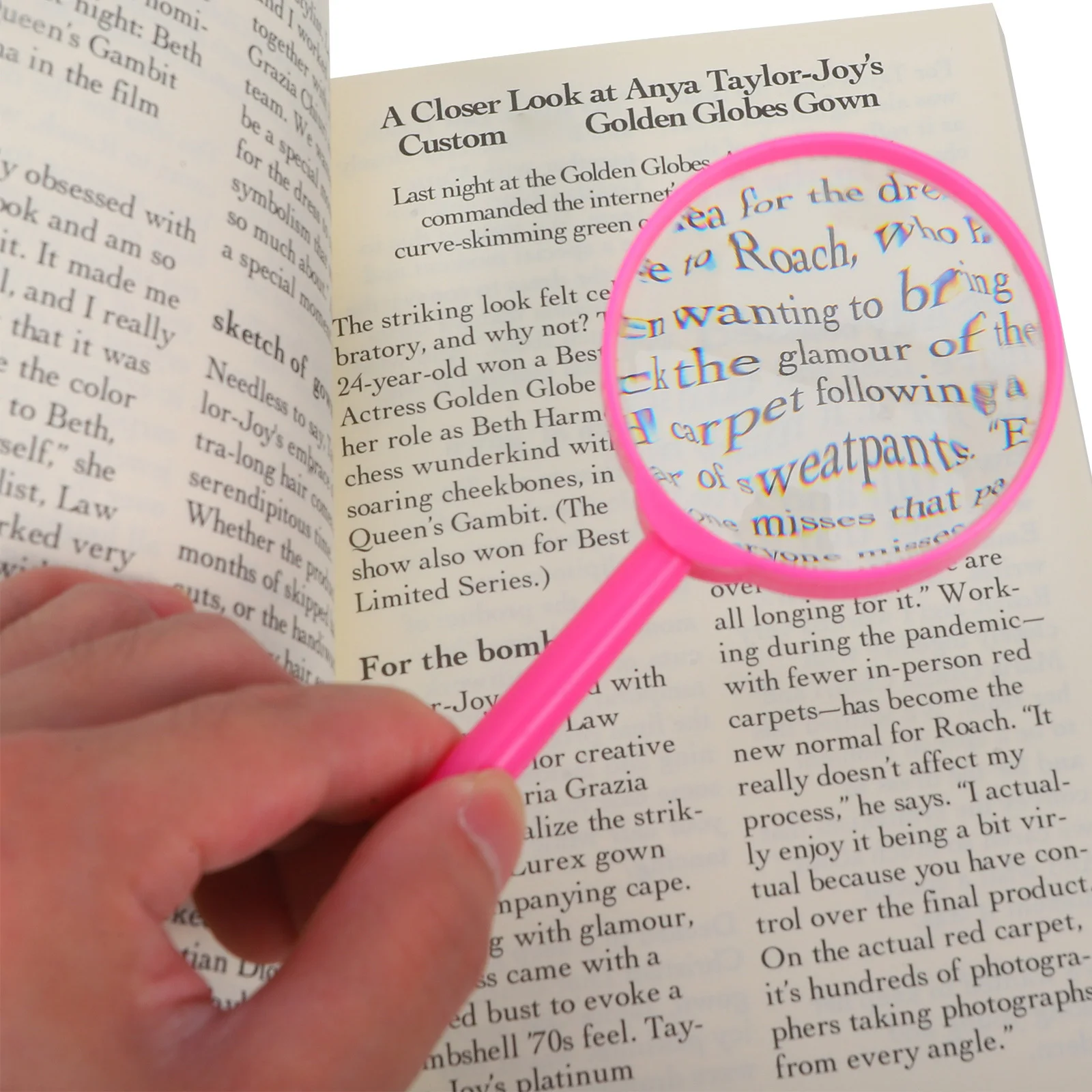 

5Pcs Handheld Magnifier Acrylic Portable Kids Explore Magnifier for Reading Outdoor Observation Science Learning