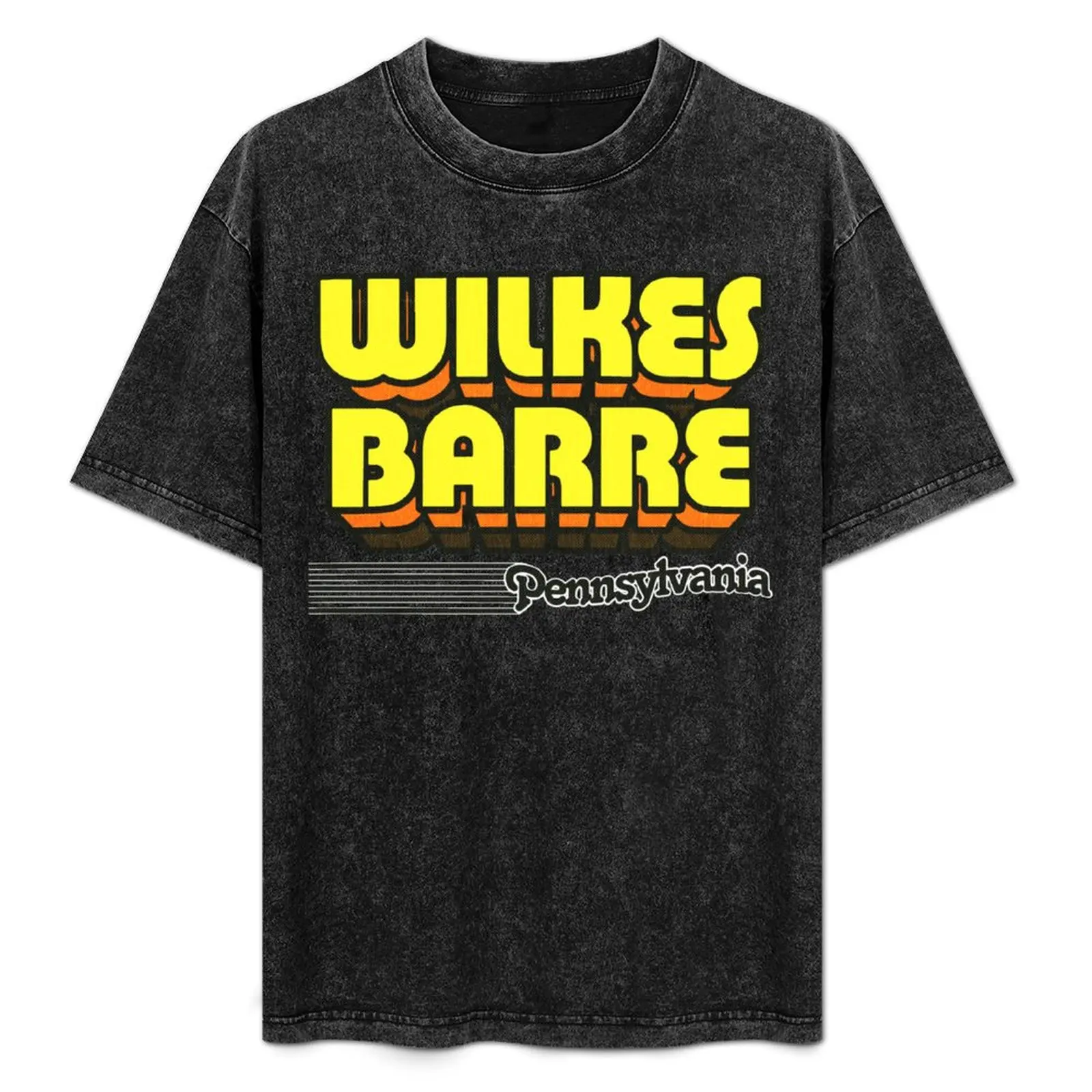 

Wilkes-Barre, Pennsylvania Retro Stripes T-Shirt Anti-Pilling Casual T-Shirt