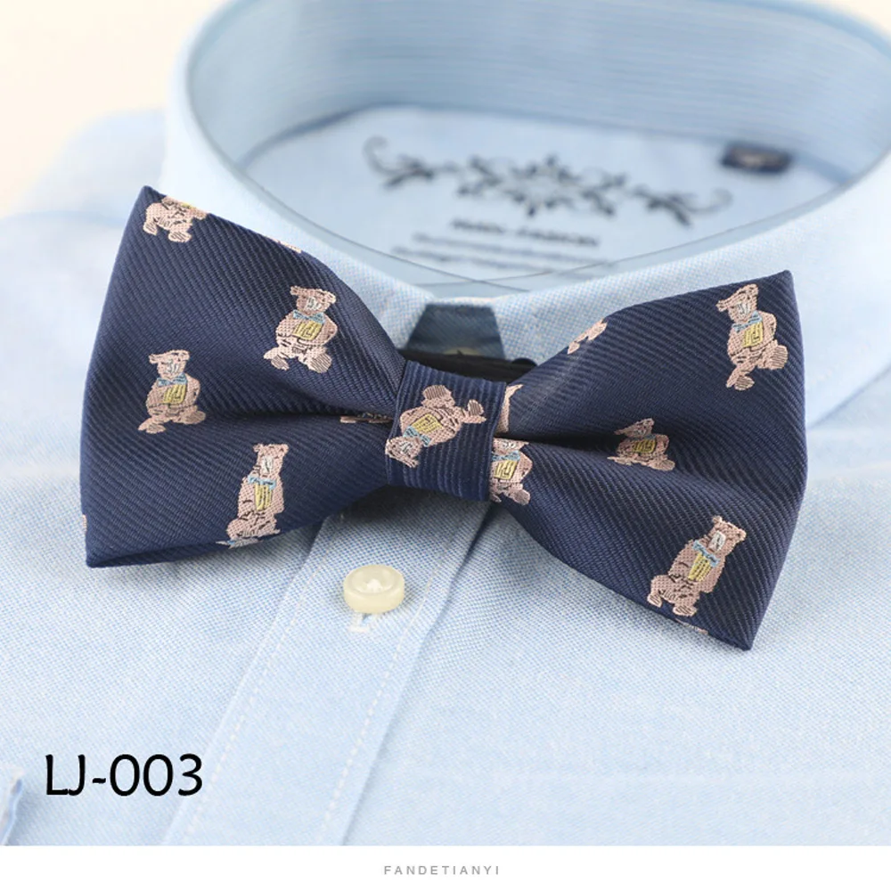 Classic Men Bow Ties Fashion Polyester Bowtie Woven Dot Checked Stripped Butterfly Wedding Mens Formal Butterfly