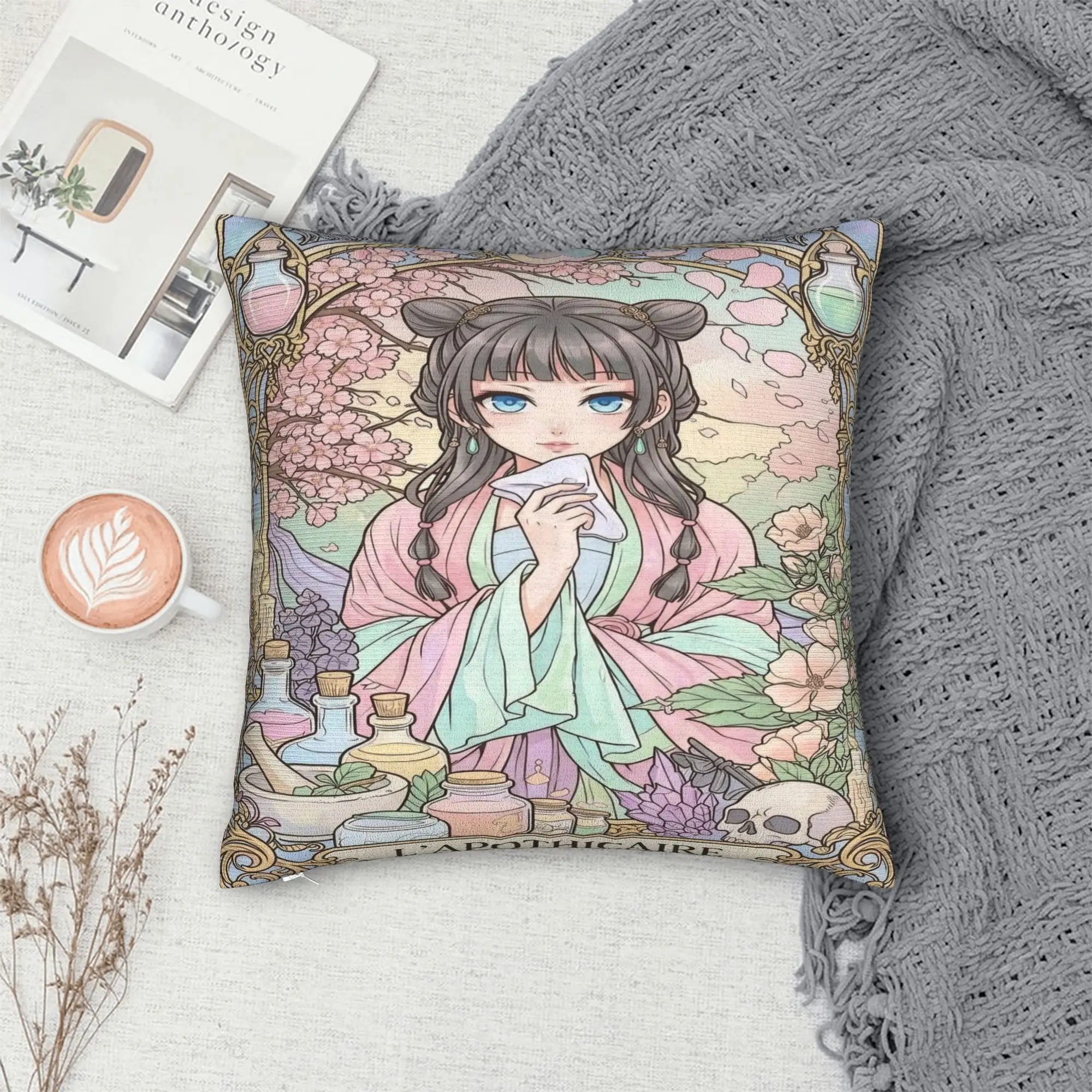 Pillow Cover The Apothecary D-Diaries Maomao  Retro Trendy Pillow Case For Office Car Home Decor Pillowcases