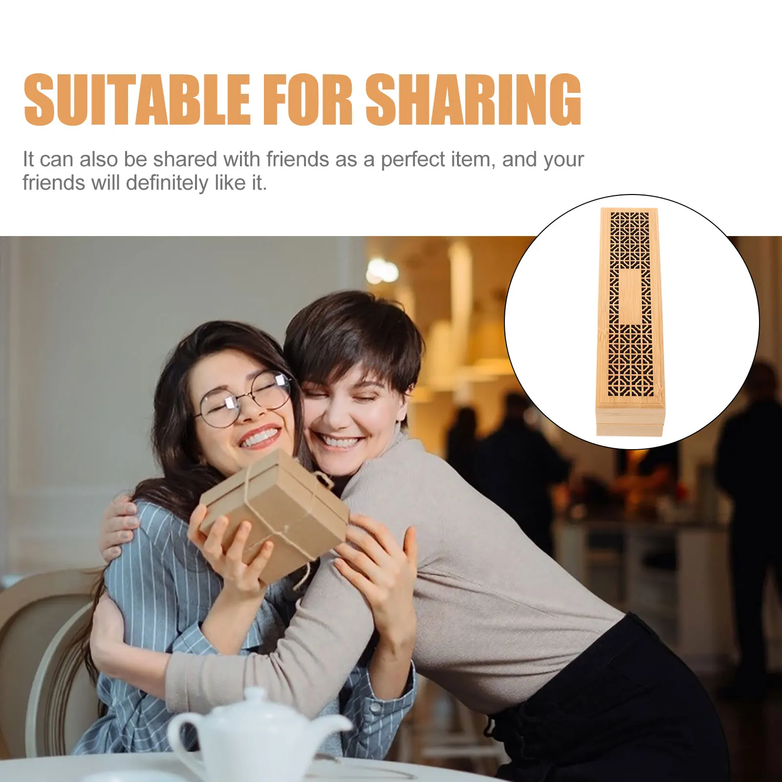 

Wooden Incense Box Bamboo Hollow Carved Double Layer Desktop Holder Multi Functional Incense Stick Storage Holder Burner