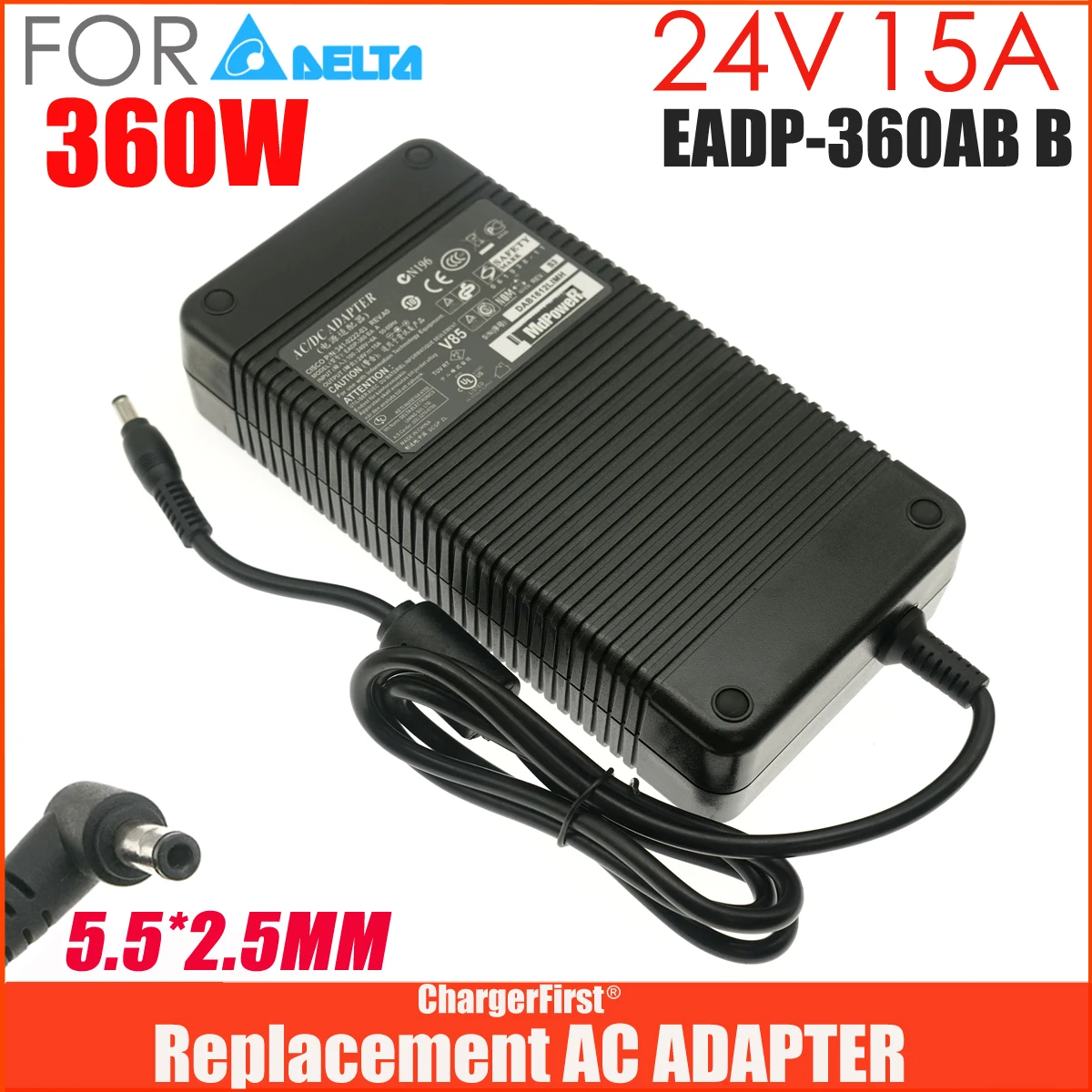 Original AC DC Adapter 24V 15A 360W 5.5x2.5mm Fit 24V 10A EADP-360AB B EADP-360BA A LED LCD Monitor Power Supply