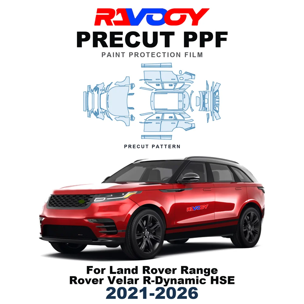 Precut PPF For Land Rover Range Rover Velar R-Dynamic HSE 2021-2026 8.5mil TPU Paint Protection Film Hood Bonnet Bumper Fenders