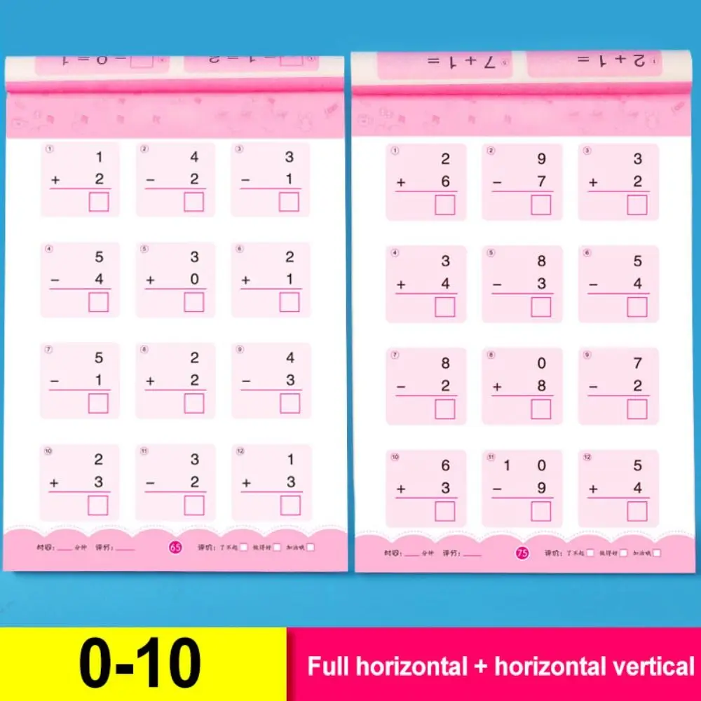 Within 10/20/50/100 Learning Math Training Books Addition Subtraction Mathematics Workbook Arithmetic Exercise Books