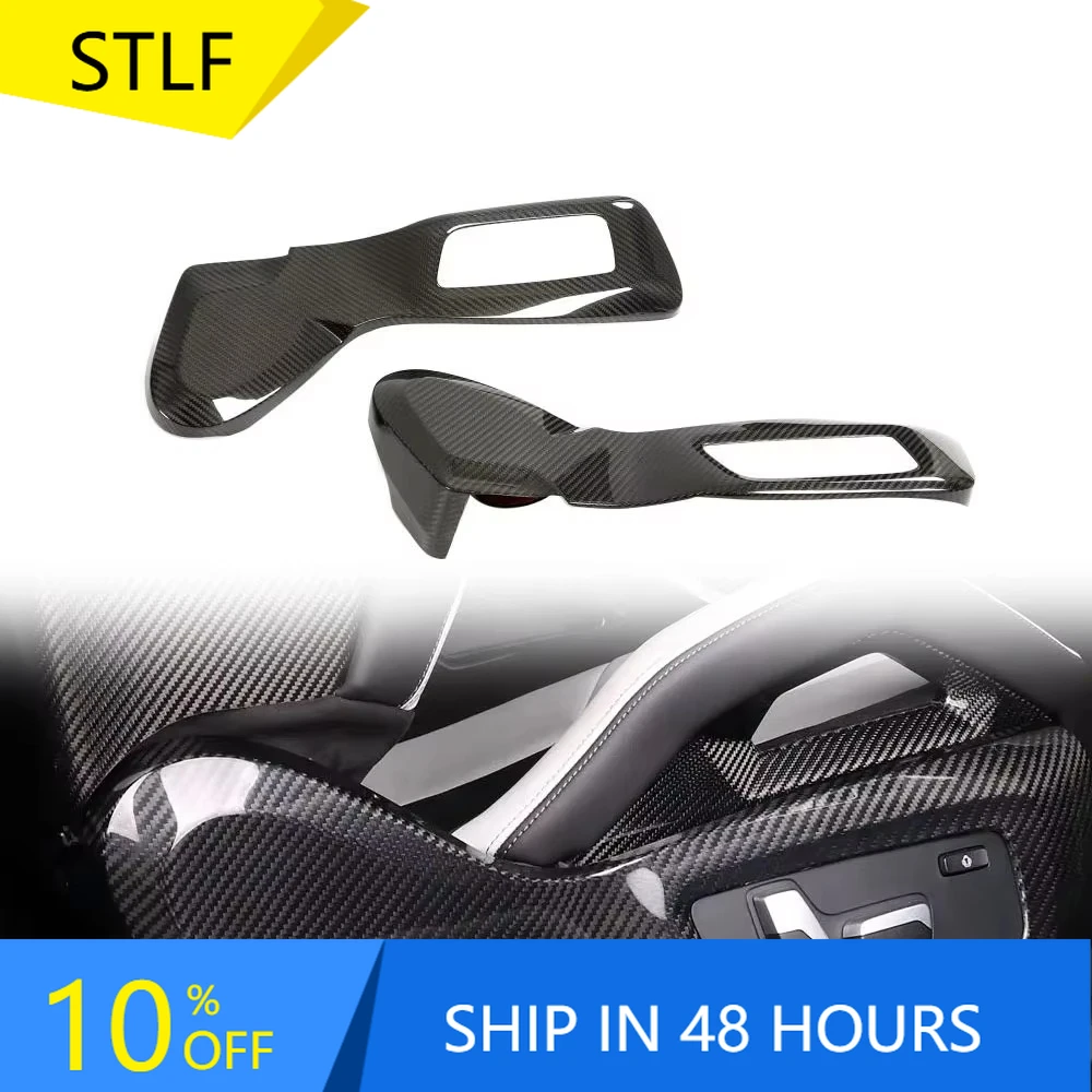 

STLFPre-preg Carbon Fiber M3 G80 G81 Side Seat Cover Trims For Bmws M4 G82 G83 Interior 2021-2023