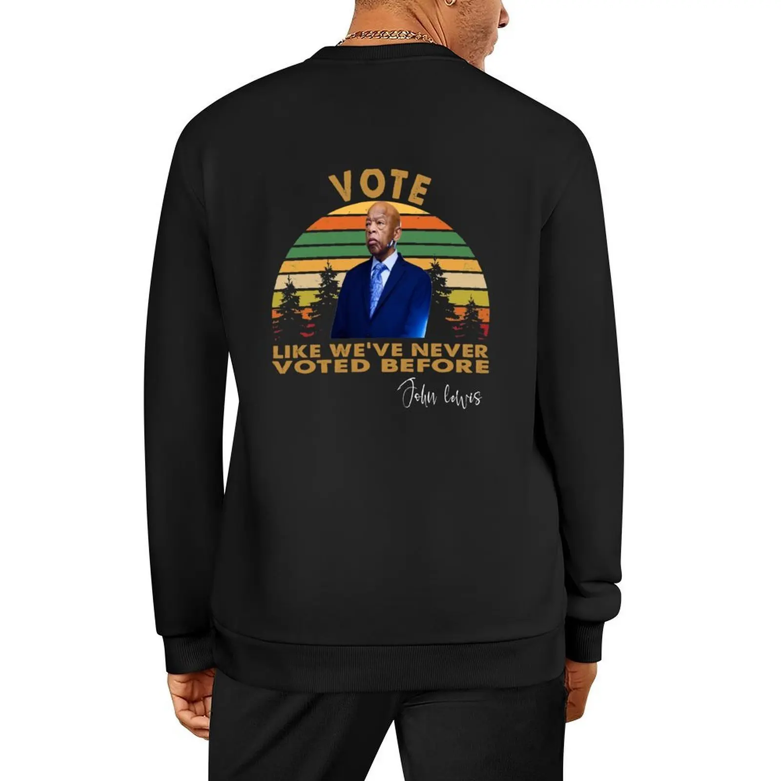 

Vote John Lewis Quote Like Never Voted Before John Lewis Pullover fashion men japanese style men's clothes pullover