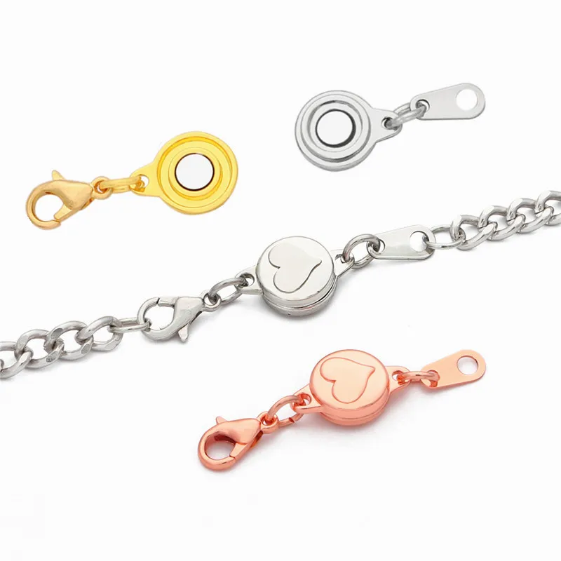 

2 магнитных застежки, круглые застежки в форме сердца для изготовления ювелирных изделий своими руками, аксессуары с крючками