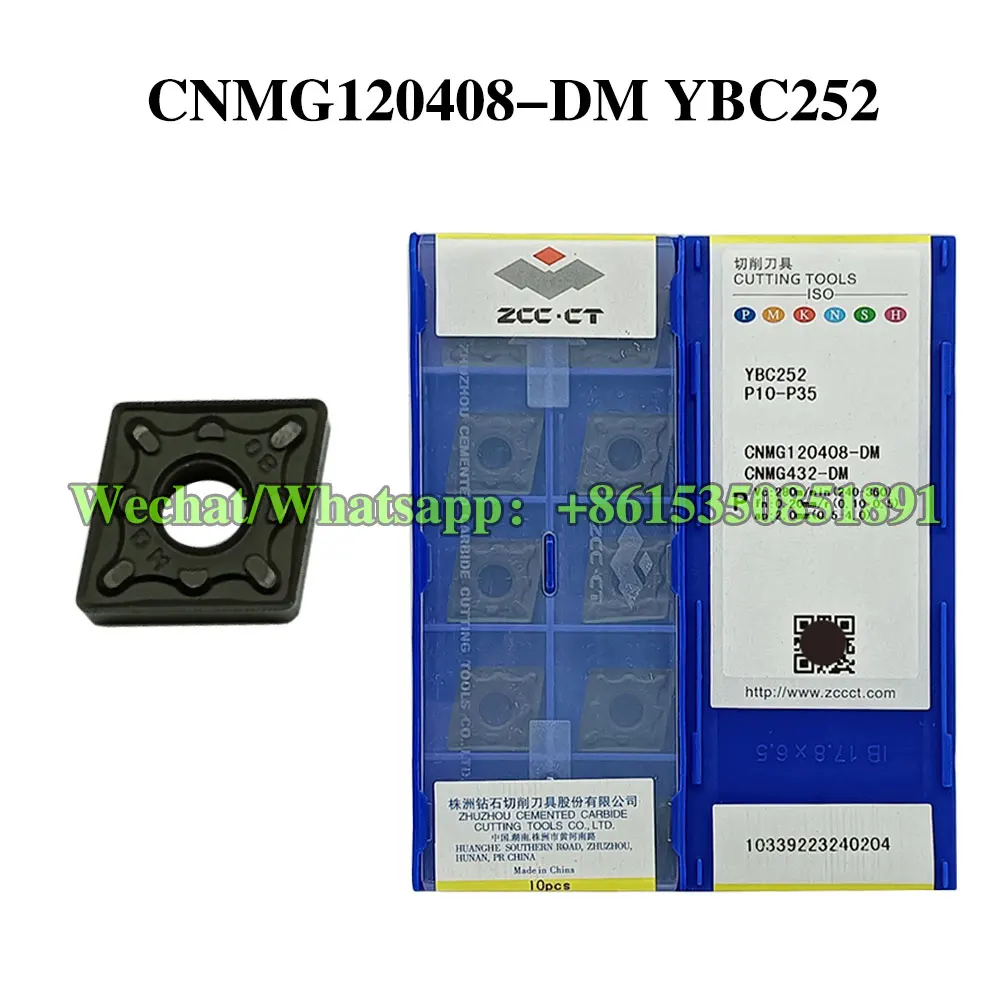 

ZCC CT CNMG120408-DM CNMG120412-DM YBC252 CNC cutting tool indexable threading carbide insert