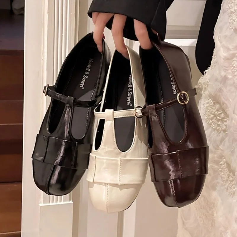 Mary Jane Shoes Buckle Single Shoes 2026 Spring New Korean Edition Soft-soled Flat-soled Shoes for Women