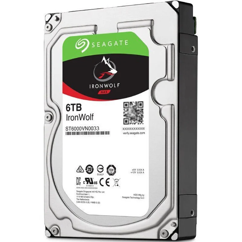 For 6TB HDD Ironwolf ST6000VN0033 hdd 3.5inch Hard disk SATA3 7200rpm 6GB/S NAS Network Attached Storage Hard drive