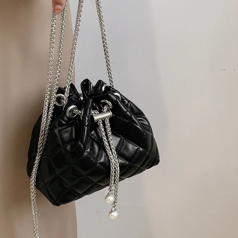 Luxury Designer Bucket Bags For Women 2022 Trend Pu Leather Fashion Small Shoulder Crossbody Bags Female Messenger Handbag New