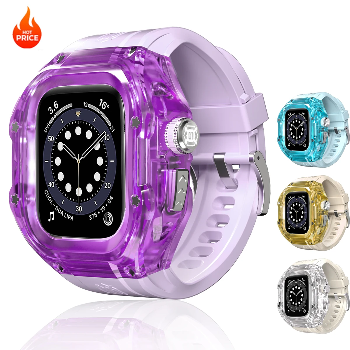 

Роскошный модифицированный комплект для Apple iWatch Ultra: защитный чехол IP68, водонепроницаемый корпус для iWatch Ultra 49 мм, для активного отдыха и защиты от падений.