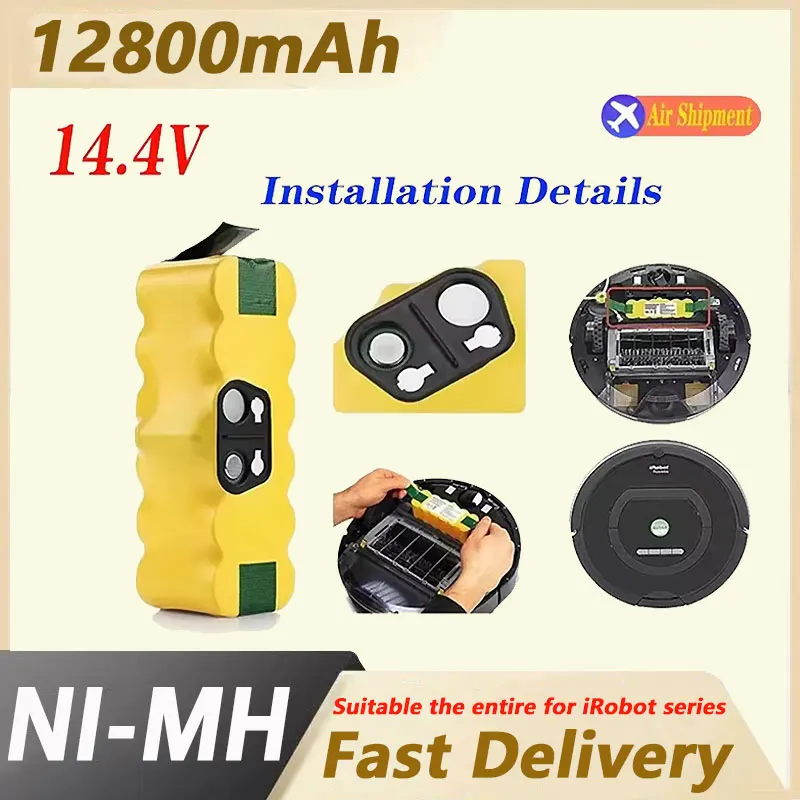 

NEW 6000mAh Battery 14.4V for iRobot 500 600 700 800 900 Series Battery for iRobot Roomba 14.4V 620 650 770 780 580