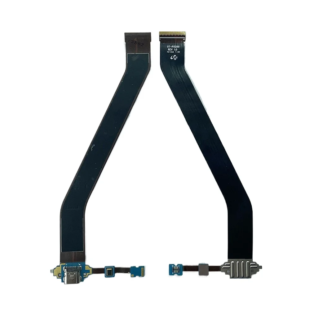 GEFENSI Charging Flex For Samsung Galaxy Tab 3 P5210 P5200 Charger Charging Flex Cable USB Dock Connector Port + Microphone Cabl