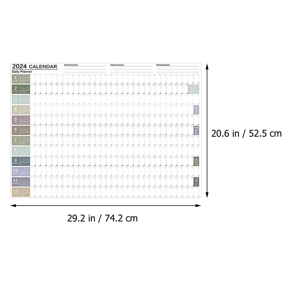 

2Pcs Creative Wall Calendar Yearly Monthly Planner Decorative Home Office Agenda Planning Practical Ornamental