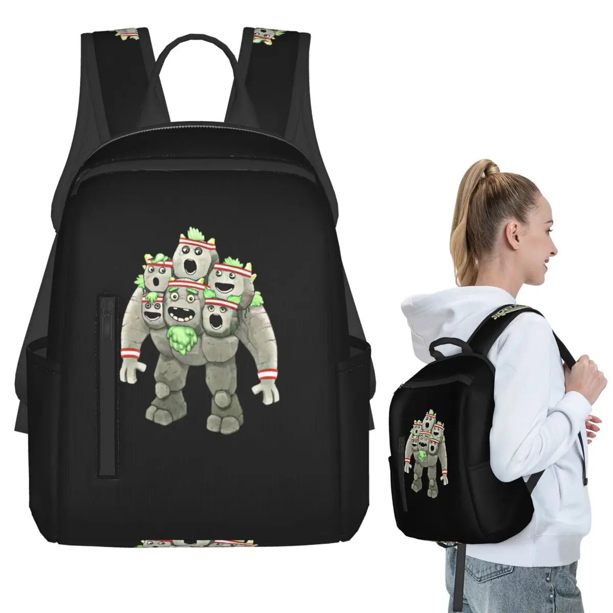 Wubbox My Singing Monsters (2) Backpack Student BookBag Boys Girls School Bag Laptop Shoulder Bags Men Women
