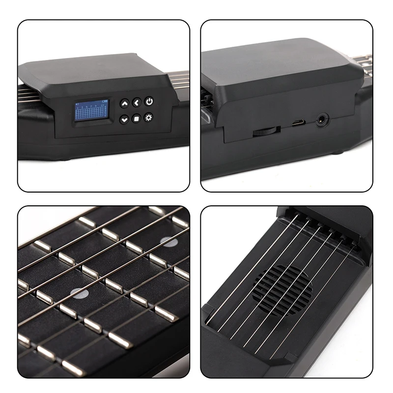 جيتار كهربائي صغير 12 نغمة جيتار إلكتروني ذكي للأطفال ممارسة القيثارات الرقمية القيثارات المحمولة مع وظيفة بلوتوث #5