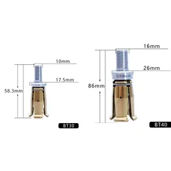 BT30 BT40 pinza a 45 gradi pinza per artiglio mandrino filettato interno esterno 4 petalo Pull Claw Tool fresatura centro macchina CNC
