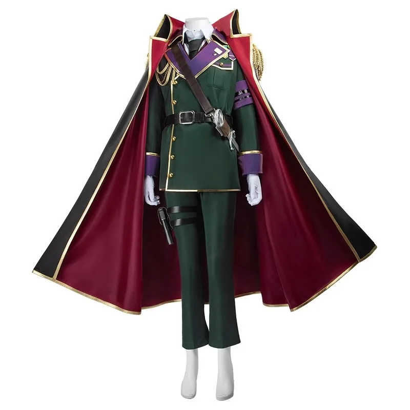 COS-HoHo Vtuber Nijisanji Kenmochi Toya-Uniforme Militaire Trempé, Costume de Cosplay, Vêtements de Jeu, Tenue de ixd'Halloween, Nouvelle Collection