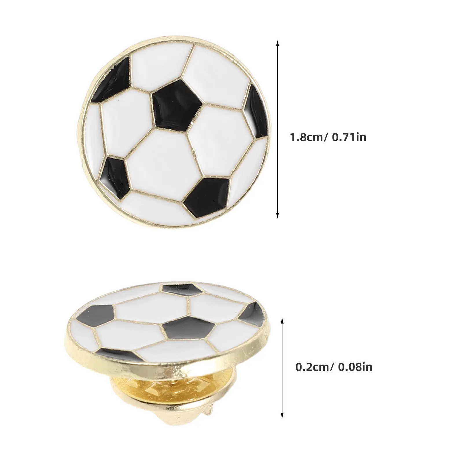 5pcs Soccer Brooch Pins – Football Lapel Badges for Jerseys, Backpacks & Sports Fan Gifts
