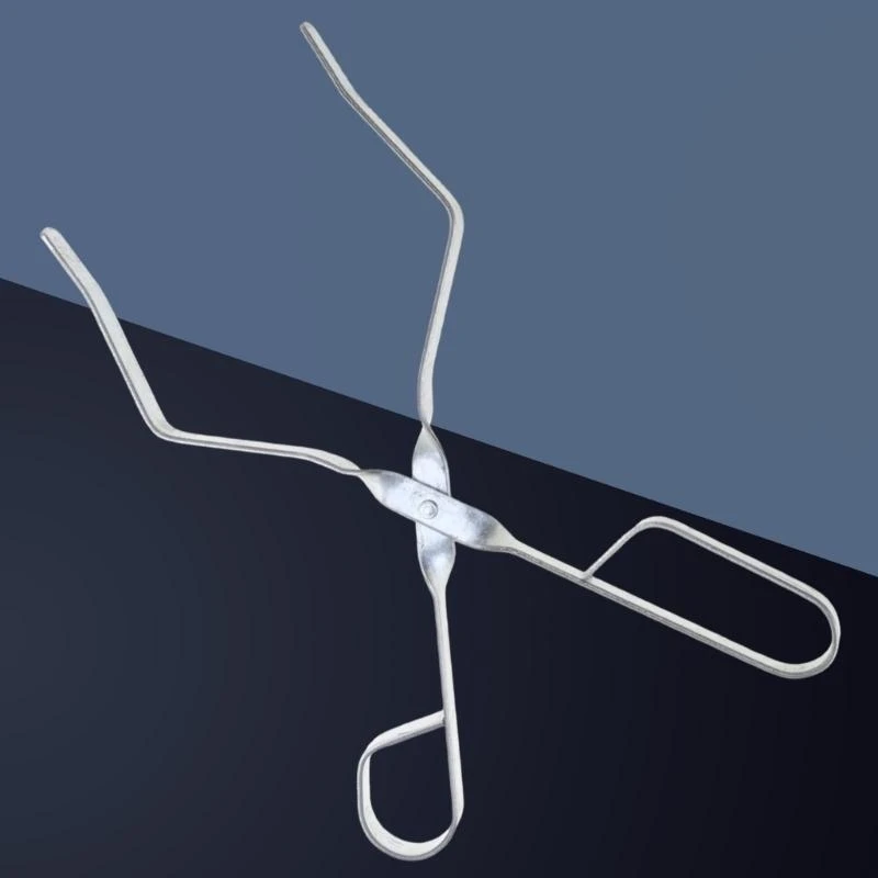 W89C 실험실 플라스크 비이커 클립 비이커 집게 금속 실험실 클립 도구 물리 화학 실험실을위한 50ml-1000ml 용량