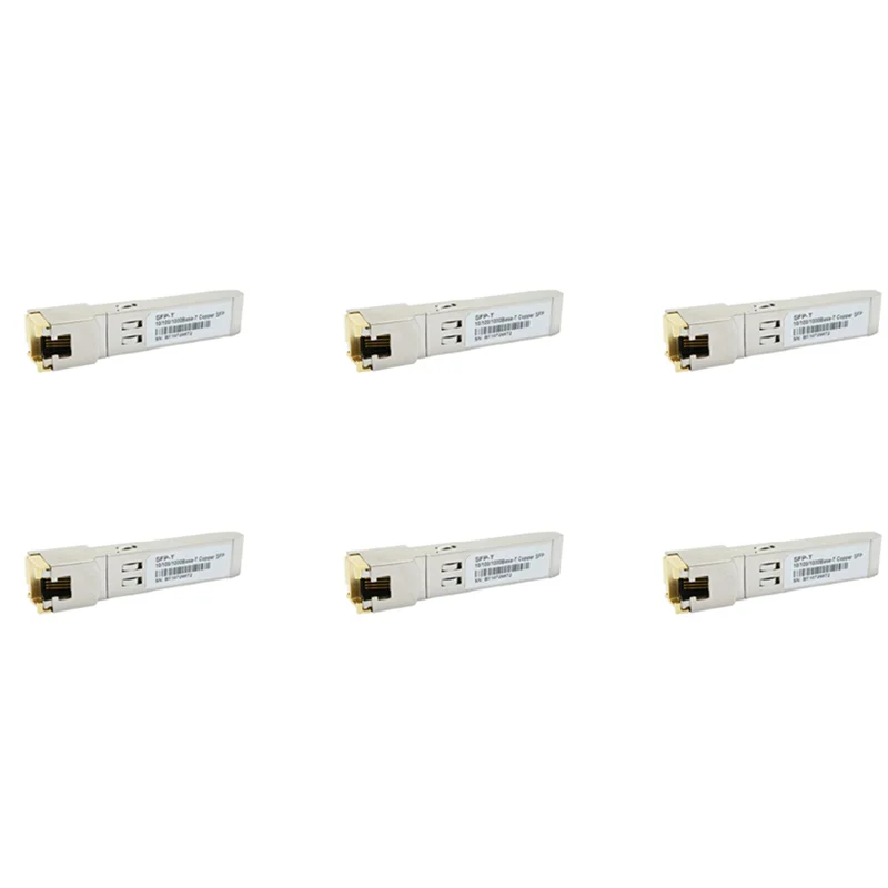 【Ultimo chip!】Modulo SFP Gigabit RJ45 6X SFP 10/100/1000Mbps SFP Rame Ricetrasmettitore SFP RJ45 SFP Switch Gigabit Ethernet