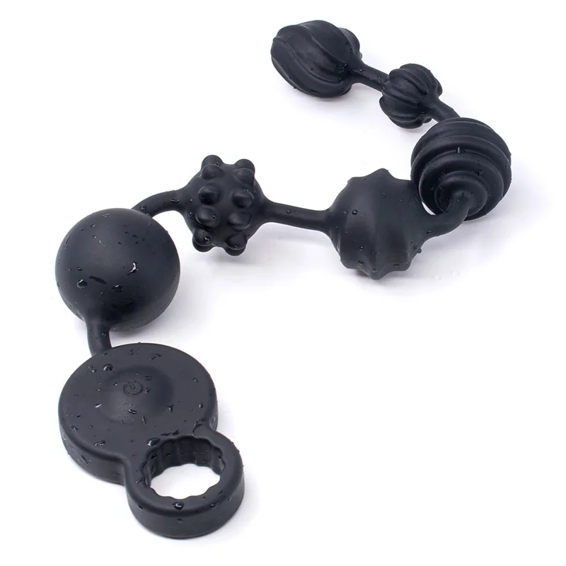 BDSM Silicone ​Super Long Vibrators Anal Beads Prostate Massager Butt Plug Soft Deep Strong Vibration Exercise Plug Sex Toys