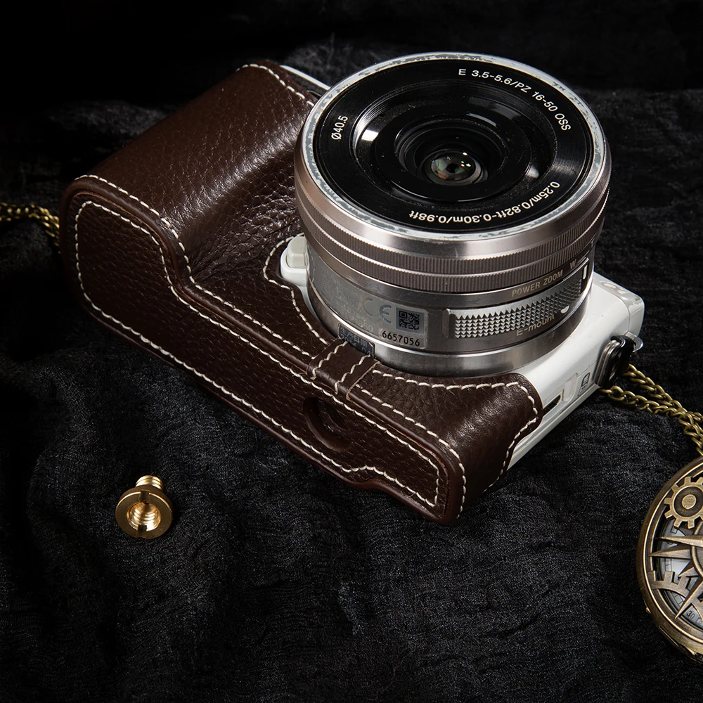 For Sony NEX-5/5R/5c Case Leather Camera Bag Protective Case