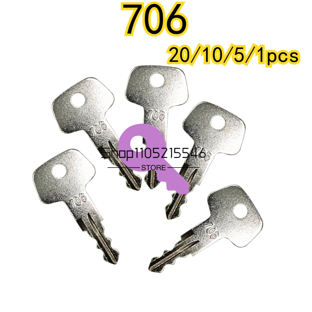 20/10/5/1 Uds nuevas llaves de encendido 706 para tapa de combustible de excavadora Liebherr llave de tapa de combustible para 706 Liebherr