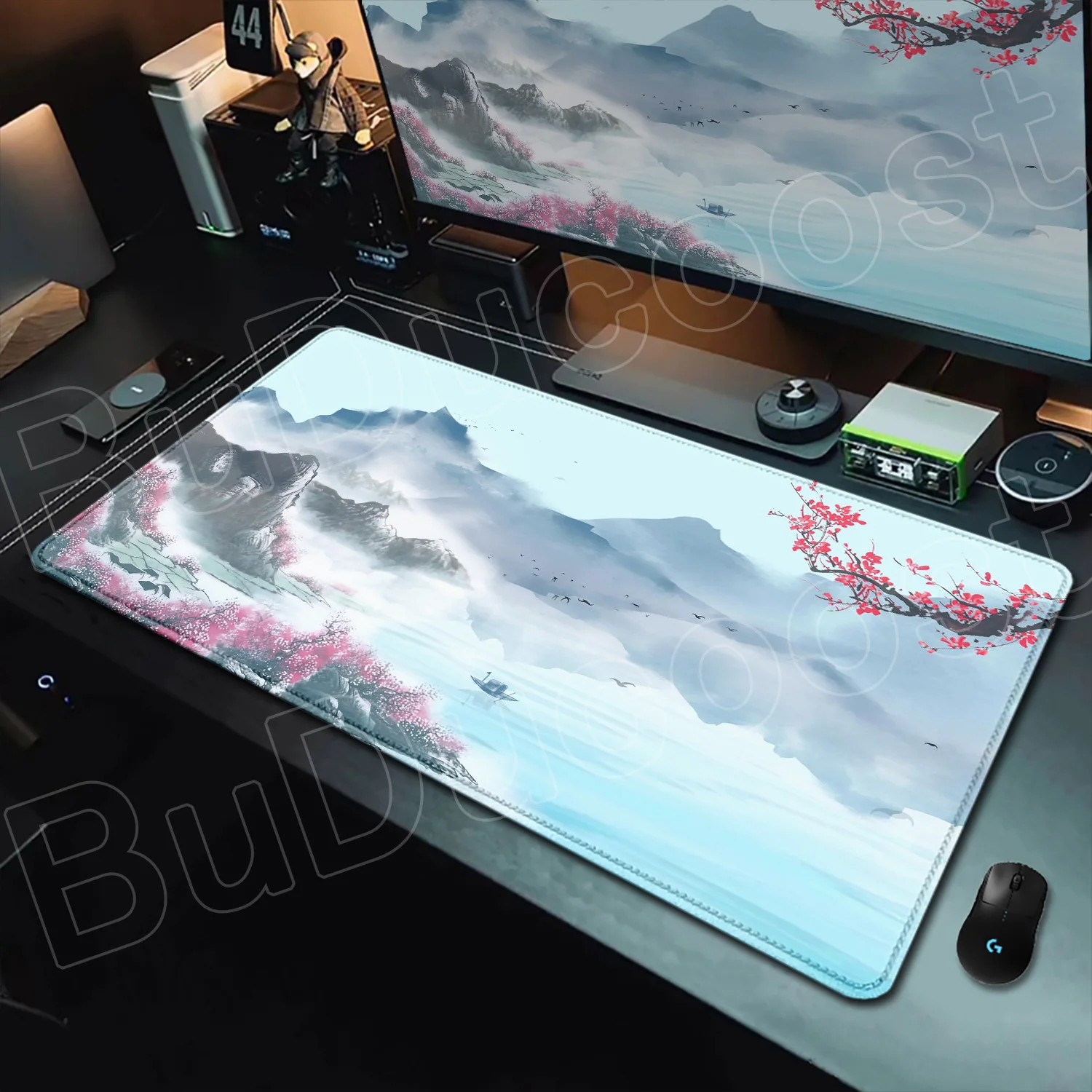 

Chinese Style Landscape Large Gaming Mouse Pad Office Home Computer Desktop Mats XXL 90x40cm Non-slip Rubber Pads with Lock Edge
