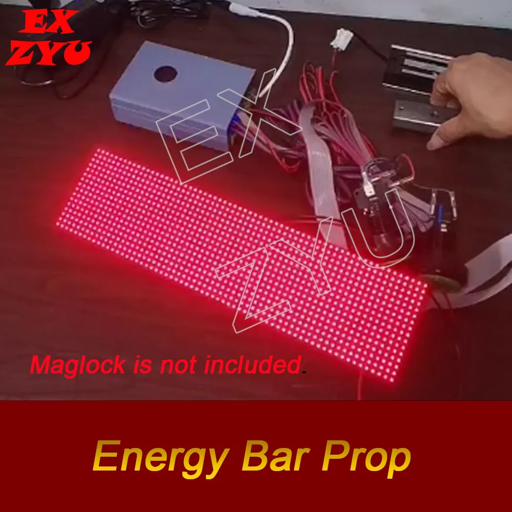 Energy Bar Prop Escape Room Use plastic buttons or knock sensors to trigger the energy bar to light gradually and open lock