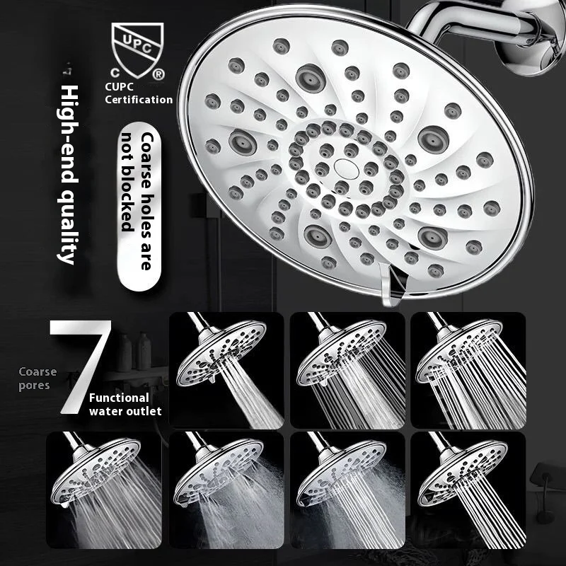 หัวเพดานห้องอาบน้ํา 8 นิ้ว: แรงดัน, รูใหญ่, เอาต์พุตขนาดใหญ่, สเปรย์, ไหลสูง
