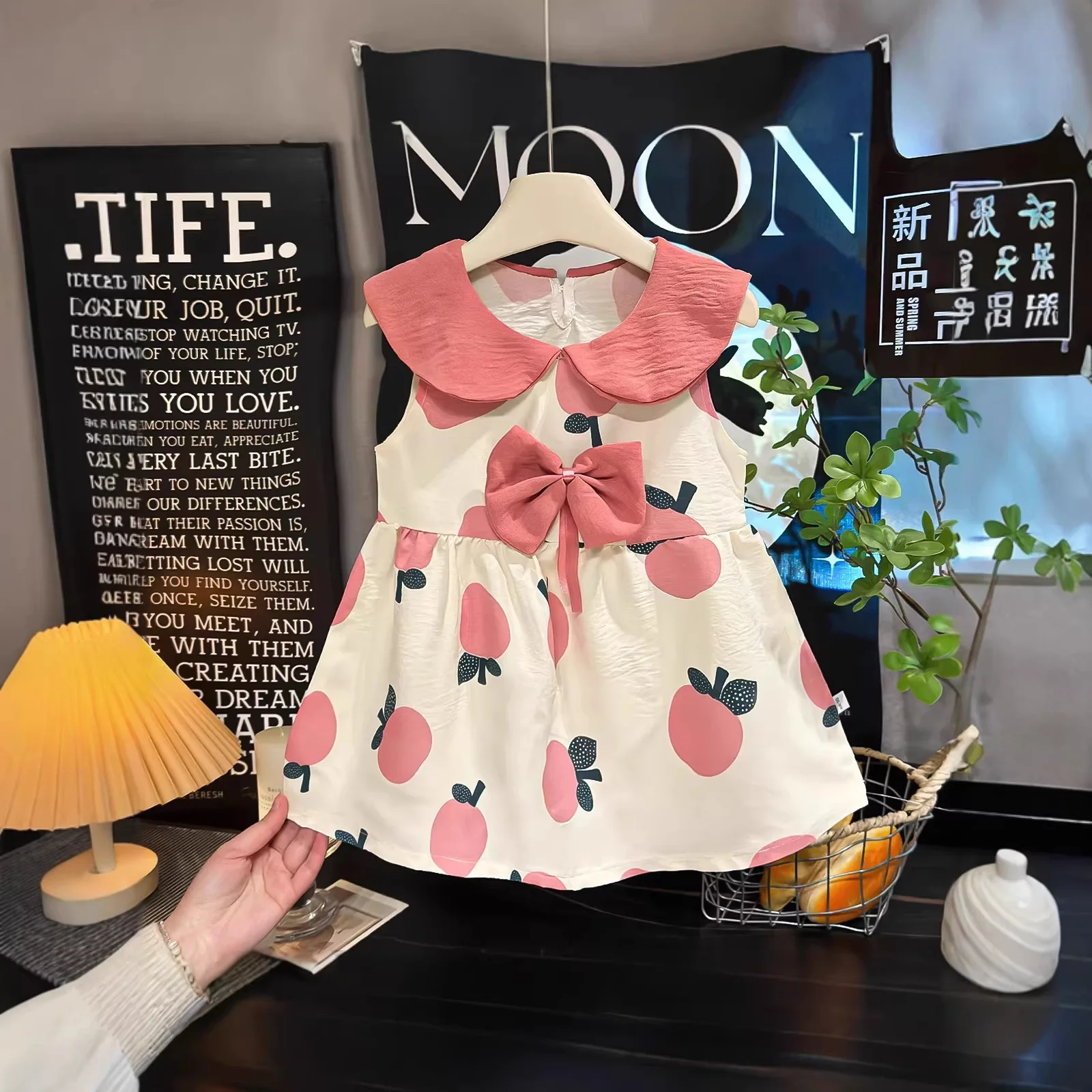 Girls Summer Dresses Kids Sleeveless Printed Daily Casual Dresses Cute Flower Dress Trendy