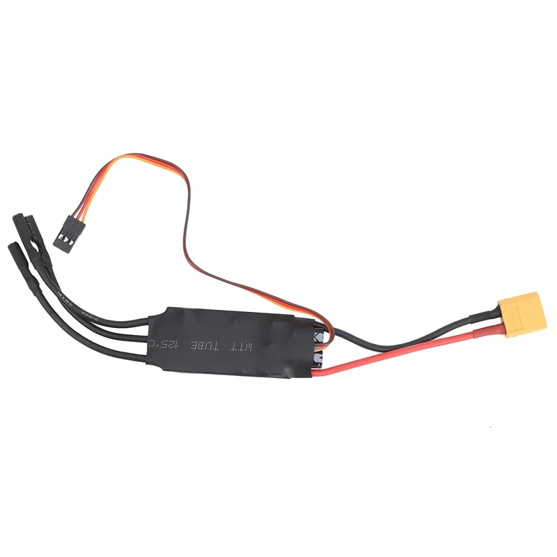 40A Brushless ESC Preto Brushless ESC XT60 Motor Controlador de Velocidade Para RC FPV Quadcopter Helicóptero