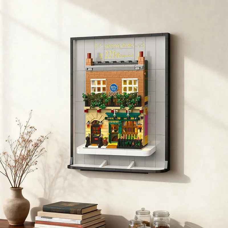 

Sherlock Holmes House Building Block 221B Baker 19th Century London Street Scene Model Assembled 3D Brick Toy Kid Christmas Gift
