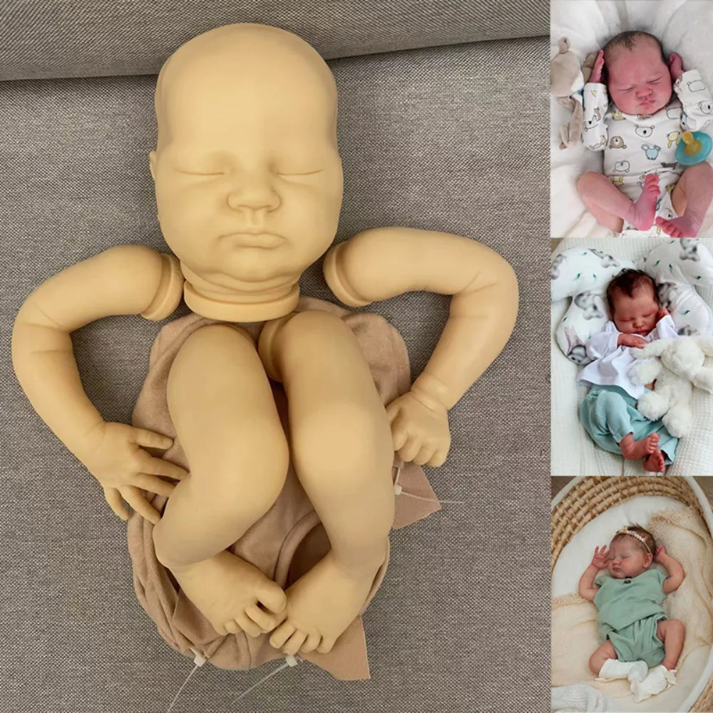 18inch Unpainted Reborn Kit Quinlyn Limited Edtion Fresh Color Reborn Doll Kit with Body and Coa Bebe Reborn Doll Kits