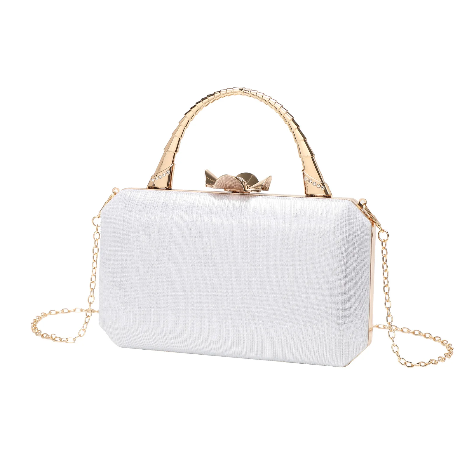 

Ladies Dinner Bag Flower Buckle Handbag High Fashion Wedding Party Banquet Clutch Bag Chain Crossbody Bolsos De Mujer Tendencia