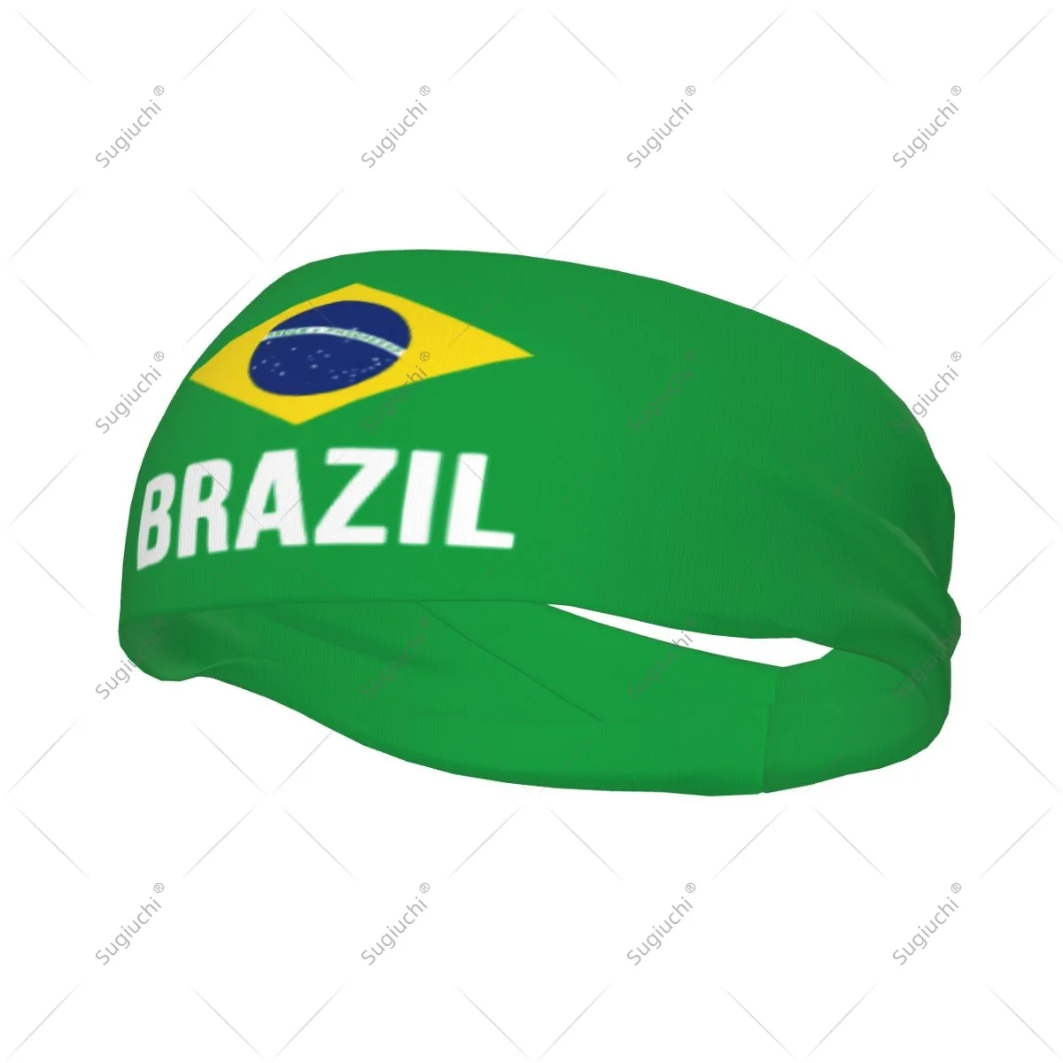 

Эластичные широкие повязки на голову с флагом Бразилии для мужчин и женщин, для йоги, фитнеса, тенниса, бега, занятий в спортзале