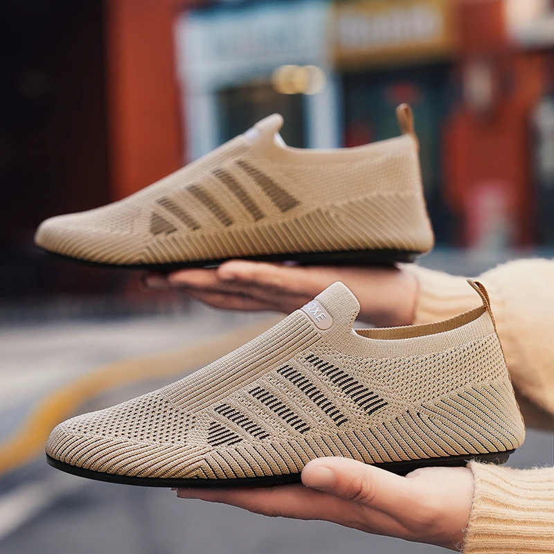 MAEDEF رجل المتسكعون أحذية مشي خفيفة الوزن الانزلاق على رقيقة وحيد تنفس حذاء بدون كعب أحذية مشي الرجال موضة Falts حذاء #3