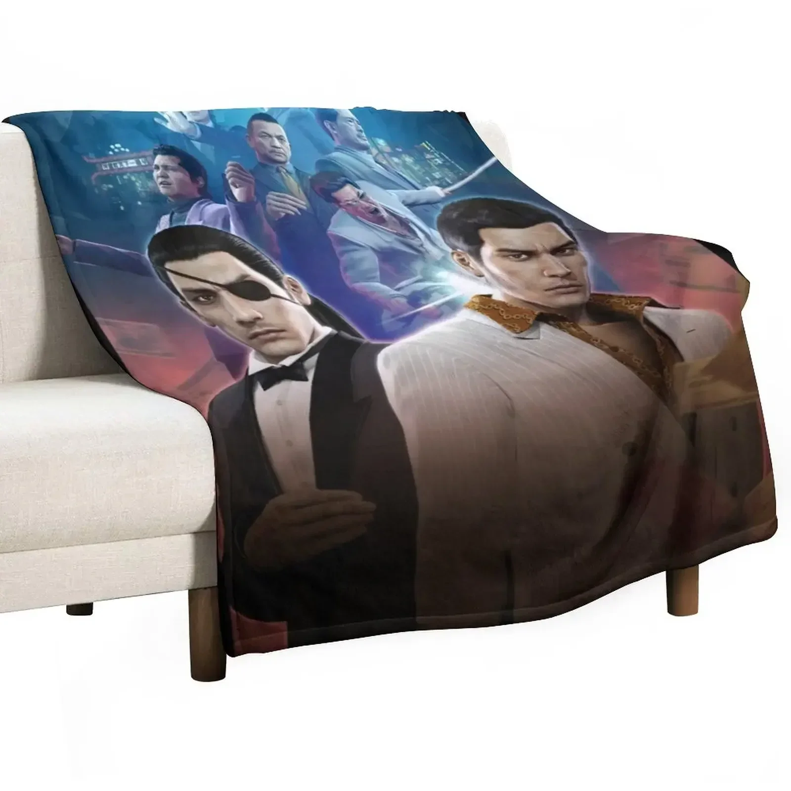 Yakuza 0 Poster Throw Blanket Color Fast Cozy Throw Blanket