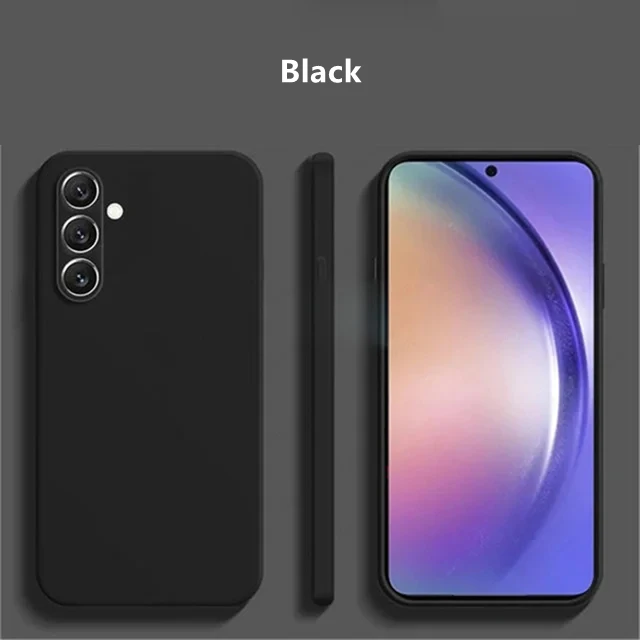 For Samsung Galaxy A35 5G Liquid Silicone Case Samsung Galaxy A35 Cover Funda Coque Soft TPU Phone Bumper Samsung Galaxy A15