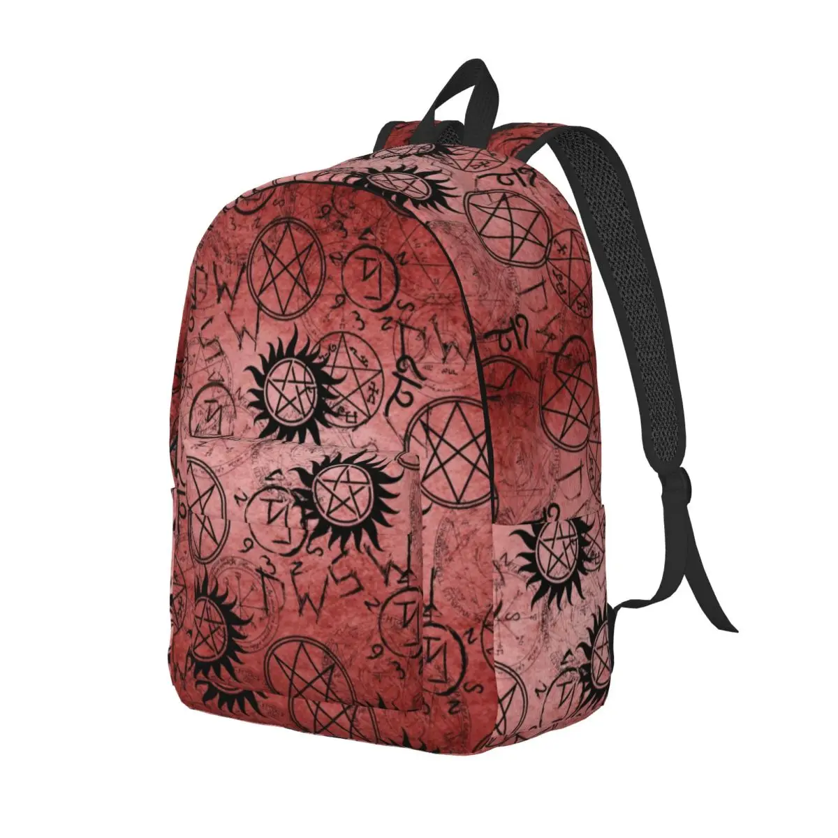 Sac à dos Cool Smile Natural Red avec poche pour hommes et femmes, sac à dos d'affaires étudiant, sac lancé par le collège