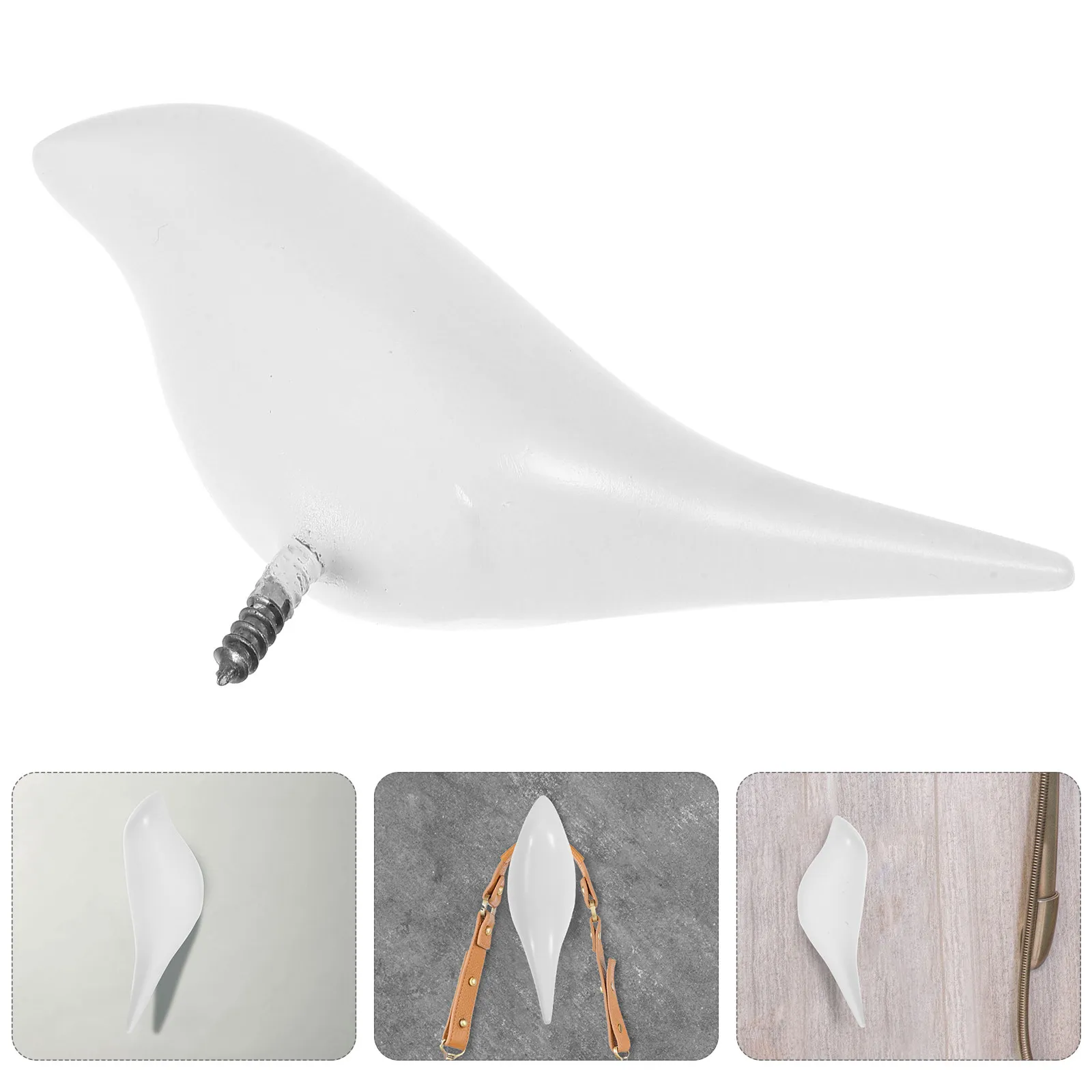 Resin Bird Wall Hooks Set Artistic 3D Animal Decorative Coat Hat Scarf Bag Hanger for Entryway Bedroom Bathroom Nursery Wall