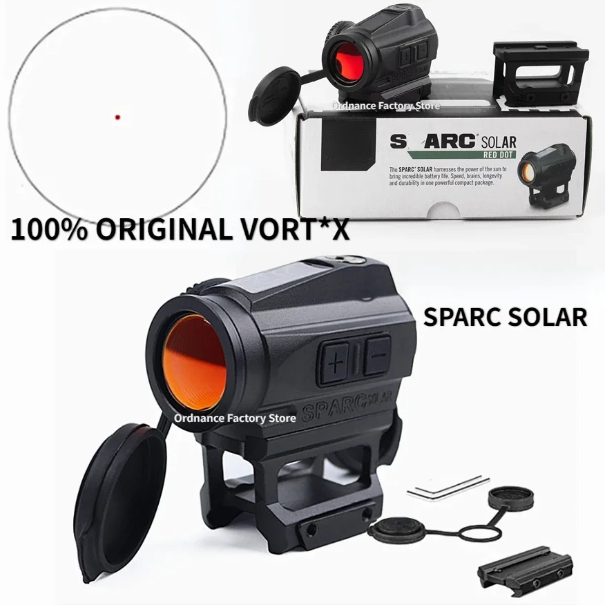 

Holographic Optics SPC-Solar Red Dot Sight Reflex 2 MOA Collimator Scope W/ 20mm Riser Mount For Rifle Airsoft Hunting Shooting